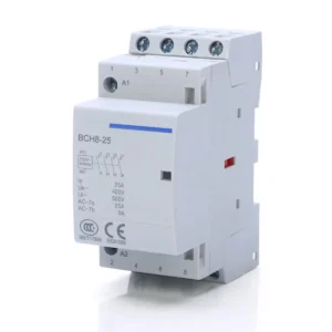 4P 25A (22) BCH8 4 Pole 25A DIN Rail AC Contactor for Residential & Commercial Applications