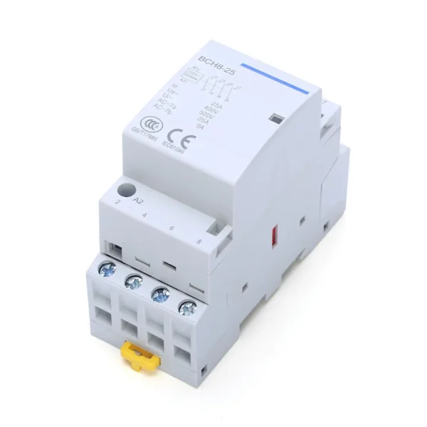 BCH8 4 Pole 25A DIN Rail AC Contactor for Residential & Commercial Applications