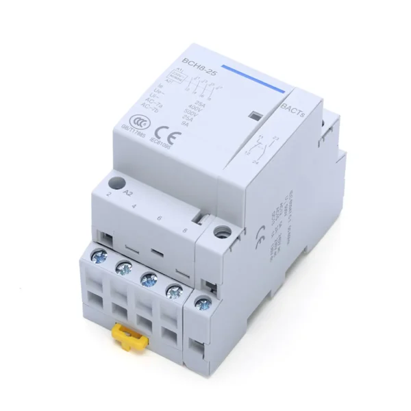 BCH8 4 Pole 25A DIN Rail AC Contactor for Residential & Commercial Applications