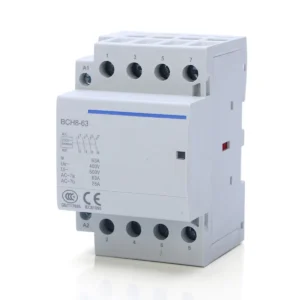 4P 63A (22) BCH8 4P 63A DIN Rail Modular AC Contactor for Industrial & Commercial Use