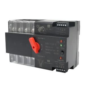3-Phase 110V Dual Power PC Automatic Transfer Electrical Selector Switch Din Rail 63A/100A/125A Uninterrupted Generator 4P 20kA