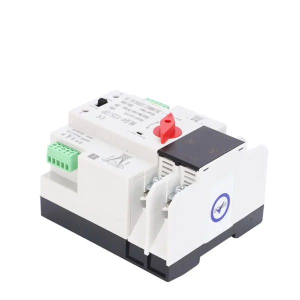 Single Phase Din Rail PC ATS 230V Dual Power Automatic Transfer Switches Uninterrupted 2P 63A 100A 125A Model NLQ4 20kA