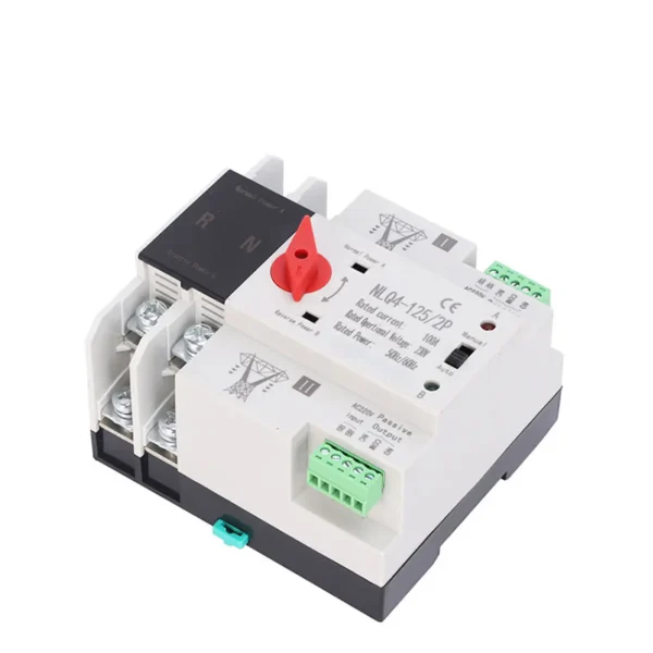 Single Phase Din Rail PC ATS 230V Dual Power Automatic Transfer Switches Uninterrupted 2P 63A 100A 125A Model NLQ4 20kA