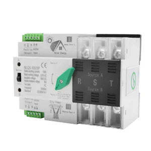 NLQ5-125 3P 3 Rail Dual Power Three Phase PC Automatic Transfer Switch 3P 100A AC220V Photovoltaic ATS Copper Material CCC/CE Certified 20kA