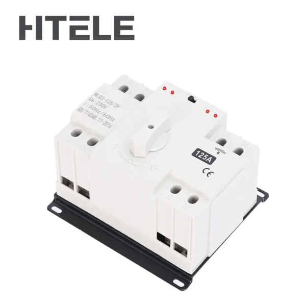 230V 400V NLQ3-125/4P Three Phase Automatic Transfer Switch Dual Power 125A/100A/80A/63A Capacities CE Certified CB Type