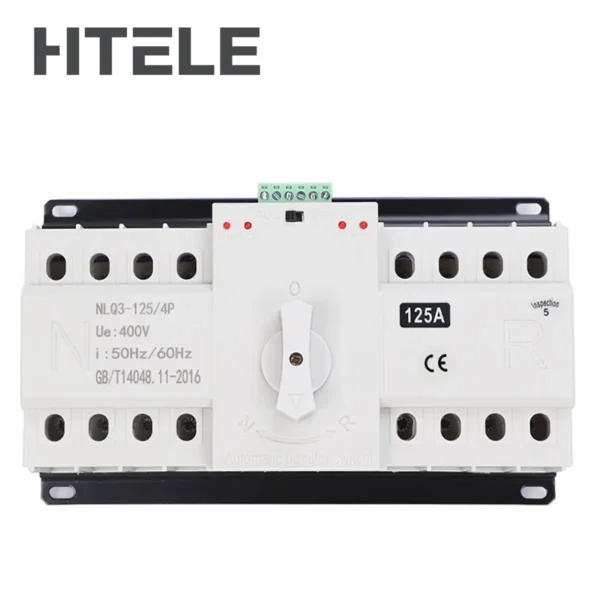 230V 400V NLQ3-125/4P Three Phase Automatic Transfer Switch Dual Power 125A/100A/80A/63A Capacities CE Certified CB Type
