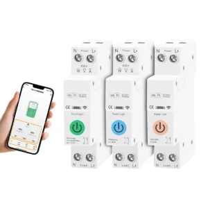 1P+N 63A WiFi Smart Circuit Breaker with Overvoltage, Undervoltage and Overload Protection Remote ON/OFF Control