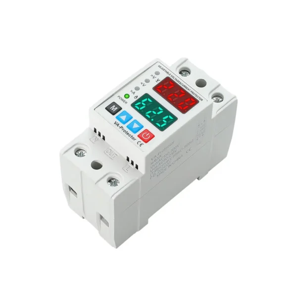自复式过欠压保护器2显 1 63A 230V Automatic Recovery Over Voltage and Under Voltage Protector Low Voltage Protection Device